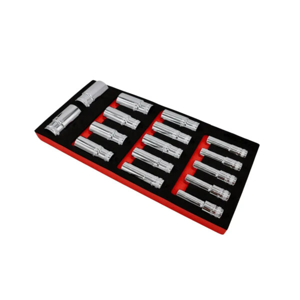 Maltova 16-Piece 1/2" Drive Metric 6-Point Deep Socket Set | EVA Foam Organizer - Image 2