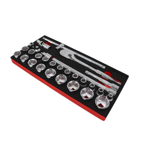 Maltova 29-Piece 1/2" Drive 6-Point Metric Socket Set | EVA Foam Organizer - Image 2
