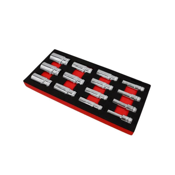 Maltova 14-Piece 1/2" Drive SAE 6-Point Deep Socket Set | EVA Foam Organizer - Image 2
