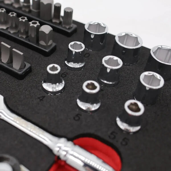 Maltova 45-Piece Super Stubby Metric Ratchet Set | EVA Foam Storage - Image 3