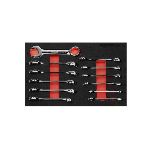 Maltova 12-Piece Metric Stubby Combination Spanner Set | EVA Foam Organizer