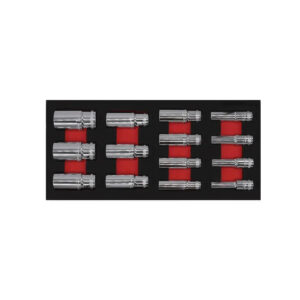 Maltova 14-Piece 1/2" Drive SAE 6-Point Deep Socket Set | EVA Foam Organizer
