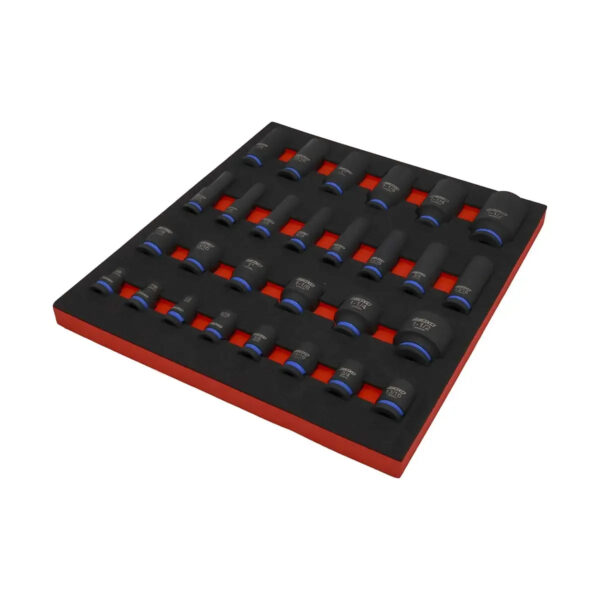 Maltova 28-Piece SAE Impact Socket Set | 2/3 Drawer EVA Foam Organizer - Image 3